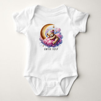 Body Texte Personnalisé Bébé Fille mignonne Sleeping Te