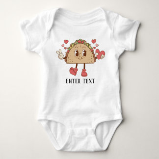 Body Texte personnalisé joli Cartoon Tacos Bodysuit béb