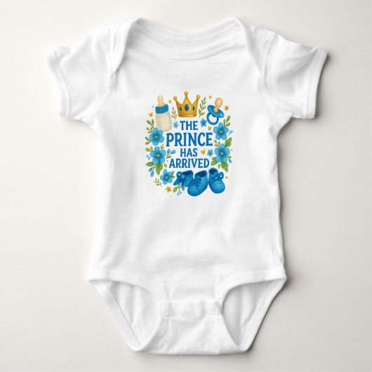 Body The Prince Has Arrived,Royal Baby Boy Bodysuit (Devant)