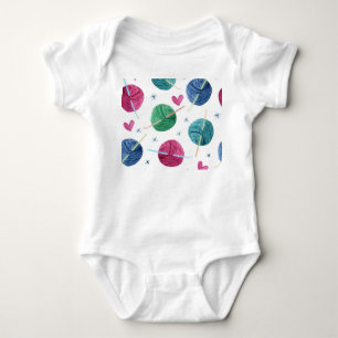 Body thème de tricot, aquarelle motif sans couture.