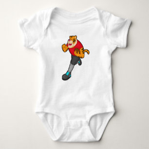 Body Tiger comme joueur de football avec football