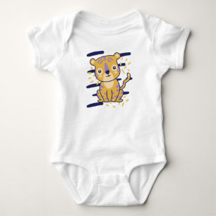 Body Tigre de dessin animé adorable assis fièrement – J