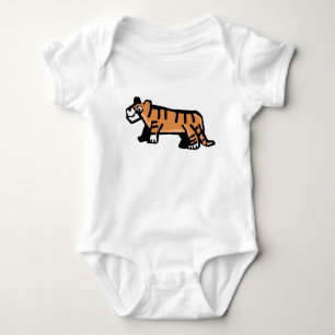 Body Tigre de dessin animé mignon dessiné à la main