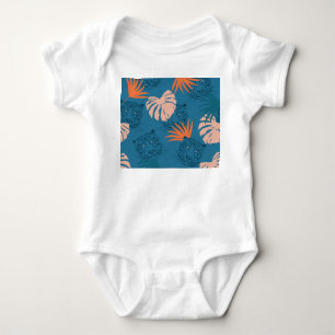 Body Tigres tropicaux Feuilles Bleu profond