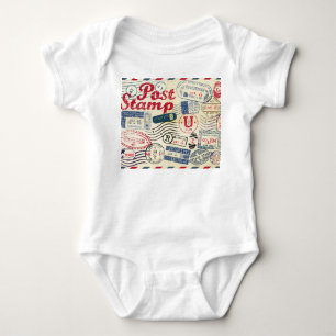 Body Timbres de poste rétro, collection vintage.