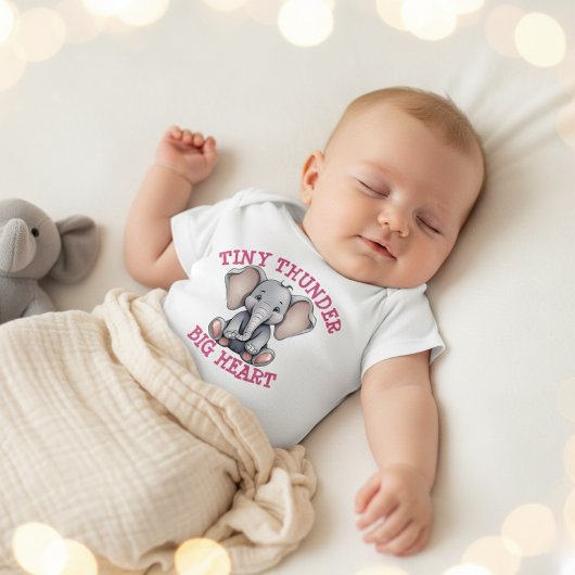 Body Tiny Thunder Gros Cœur Mignon Éléphant