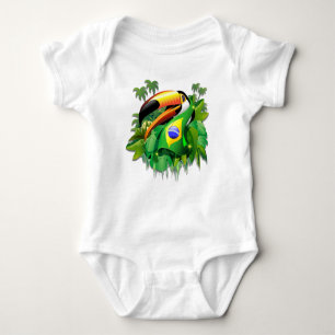 Body Toco Toucan avec drapeau brésilien