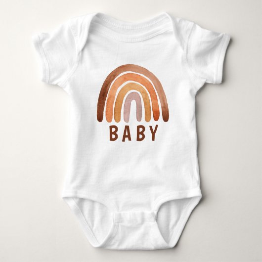 Body Tonage Terme Aquarelle Boho Arc-en-ciel "Baby" (Devant)