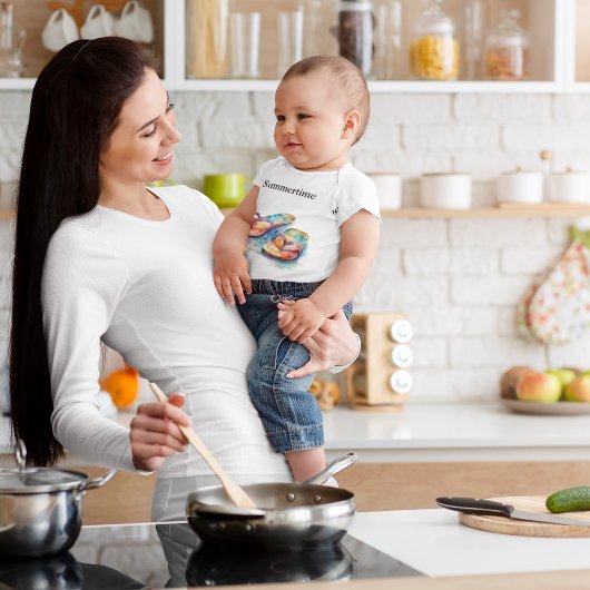 Body tongs colorés aquarelle personnalisable
