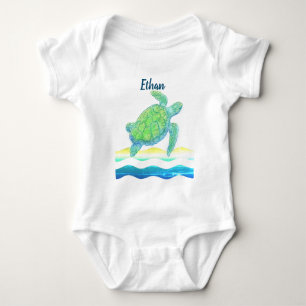 Body Tortue bleue et verte