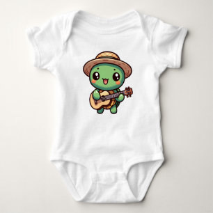 Body Tortue Chibi Jouer de la guitare