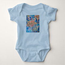 Tortues bleues bébé romper