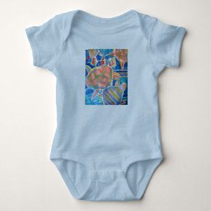 Body Tortues bleues bébé romper