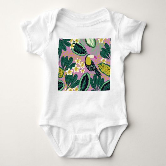 Body Toucanes tropicales : Motif de fleurs (Devant)