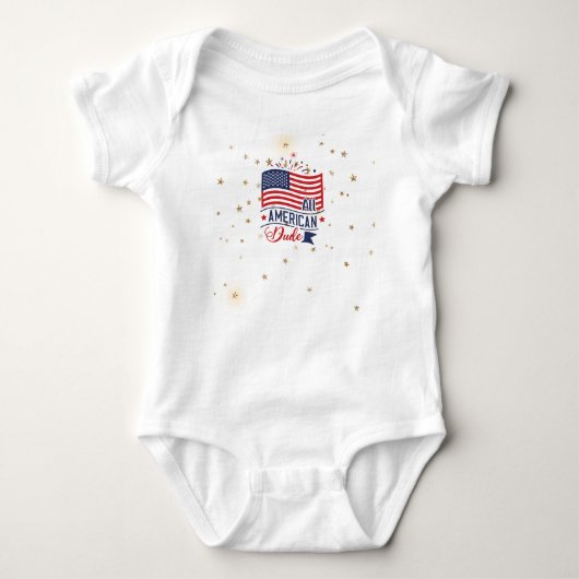 Body Tous American Dude Fireworks Baby Bodysuit (Devant)