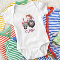 Tracteur rose mignon pour filles