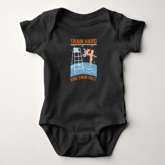 Body Train Hard and Swim Fast - Swimmer Design (Devant)