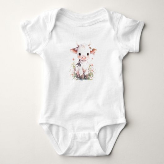 Body Très doux mignon bébé vache veau (Devant)