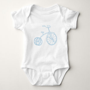 Body Tricycle vintage mignon de bleus layette