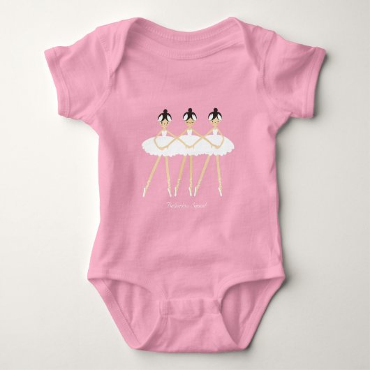 Body Trois Ballerinas mignonnes, Robe Blanche Carte Pos (Devant)