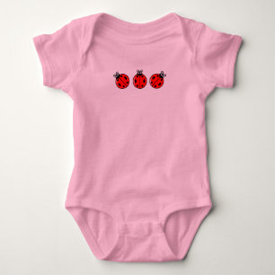 Body Trois petits Ladybugs - Bodysuit Baby Jersey
