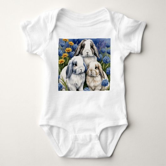 Body Trois Petits Lapins Oreilles Tombantes (Devant)