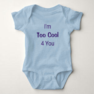 Body Trop Cool 4 Vous Drôle Bleu Bébé Garçon Nouveau-né