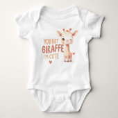 Body Tu paries Giraffe Je suis mignonne T-shirt bébé (Devant)