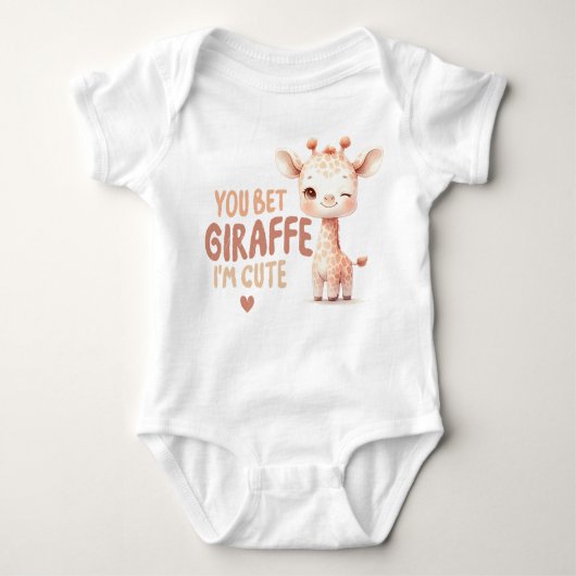 Body Tu paries Giraffe Je suis mignonne T-shirt bébé (Devant)