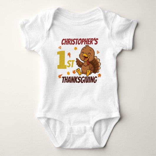 Body Turquie mignonne 1er Thanksgiving (Devant)