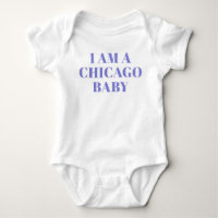 Typographie bleue vêtements bébé Chicago