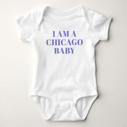 Body Typographie bleue vêtements bébé Chicago (Devant)