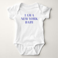 Typographie bleue vêtements bébé New York
