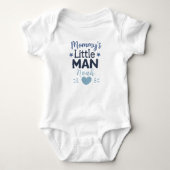 Body Typographie de bébé garçon bleu mignon « Le petit (Devant)