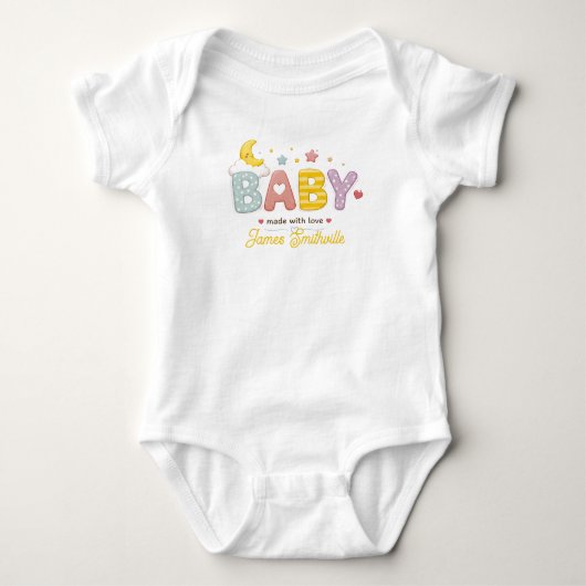 Body Typographie de bébé mignonne faite avec amour (Devant)