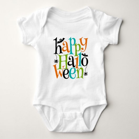 Body Typographie d'Halloween moderne Bats Araignées (Devant)