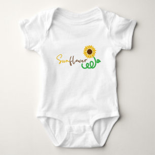 Body Typographie du tournesol Art floral