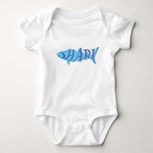 Body Typographie éclaboussante de requin nautique ludiq