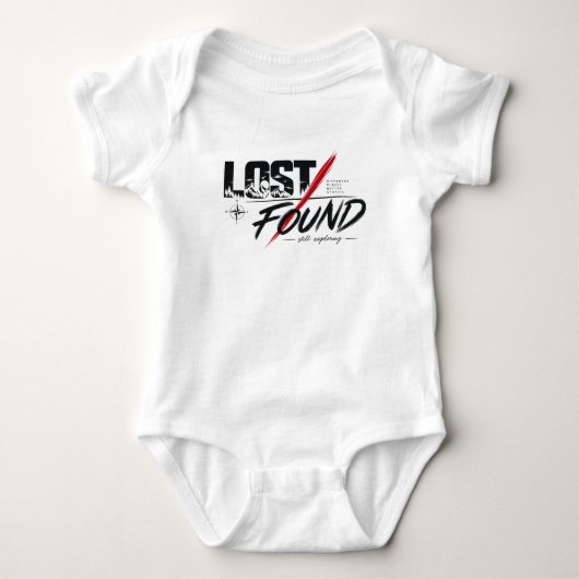 Body Typographie Lost Found – Aventure & Wanderlust Des (Devant)