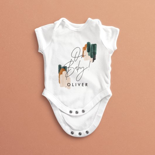 Body Typographie moderne Oh baby shower cadeau de fête 