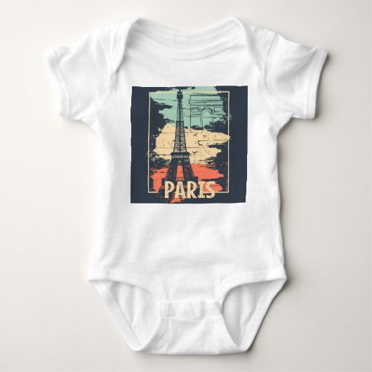 Body Typographie parisienne : affiche Eiffel abstraite. (Devant)