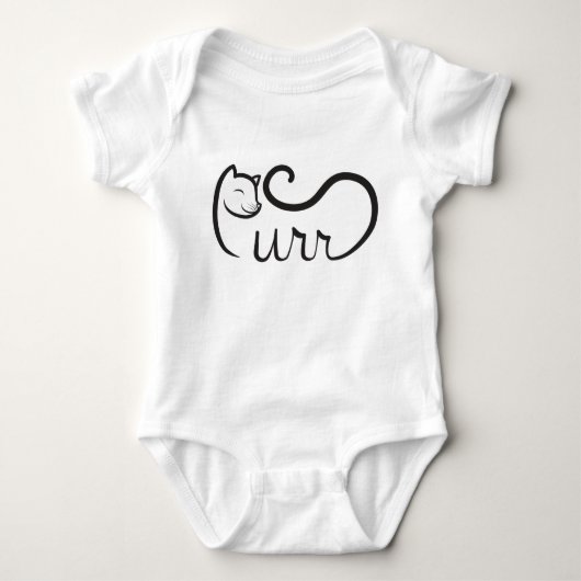 Body Typographie Ronron Noir (Devant)