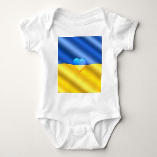 Body Ukraine Freedom Heart Ukrainien Drapeau Bodysuit b (Devant)