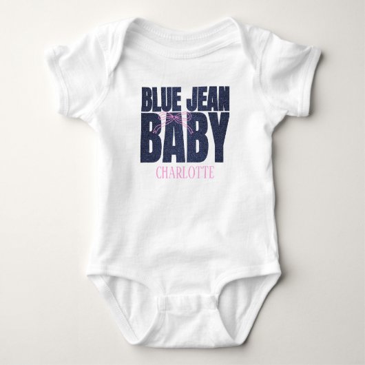 Body Un Bébé Fille en Jean Bleu Mignon (Devant)