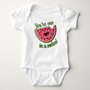 Body Un dans la pastèque Melon Cute Rose Green Pun