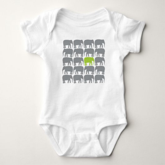 Body Un éléphant vert dans la chemise en troupeau (Devant)