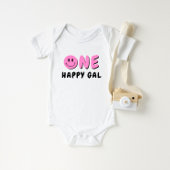 Body Un joyeux Gal 1er Anniversaire rose Smiley