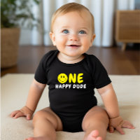 Un joyeux Mec 1er anniversaire Smiley Jaune