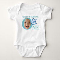 UN ! mignonette visage bébé rompers | bleu clair