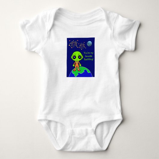 Body Un morceau de bébé avec alien et feux d'artifice d (Devant)